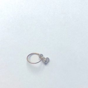 - LEE BREVARD TINY CENTER HEART WITH STONE • ENDLESS  CHARM EARRING